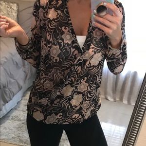 Sheer wrap shirt